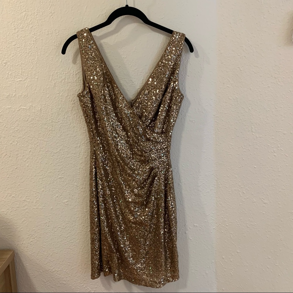 Ralph Lauren Gold Sequin Dress